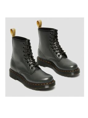 LIKE NEW Dr. Martens 1460 vegan metallic embossed lace boots